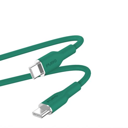 PURO ICON Soft Cable - Kabel USB-C do USB-C 1,5 m (žad)