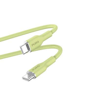   PURO ICON Soft kabel - Kabel USB-C do USB-C 1,5 m (Matcha Green)