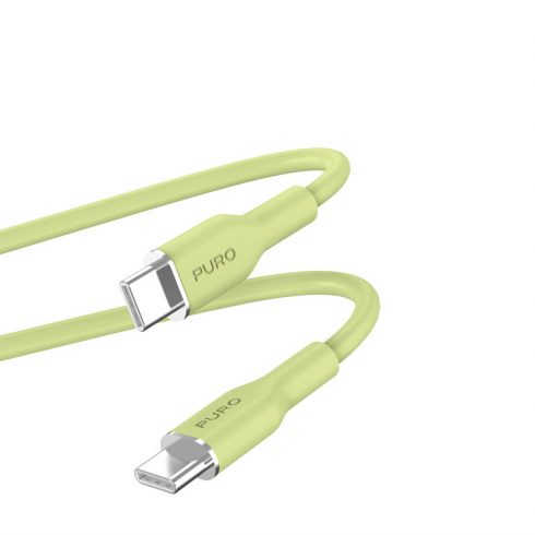 PURO ICON Soft kabel - Kabel USB-C do USB-C 1,5 m (Matcha Green)