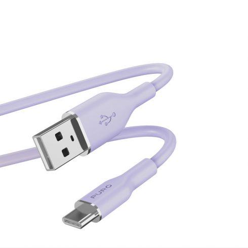 PURO ICON Soft kabel - Kabel USB-A do USB-C 1,5 m (Tech Lavanda)