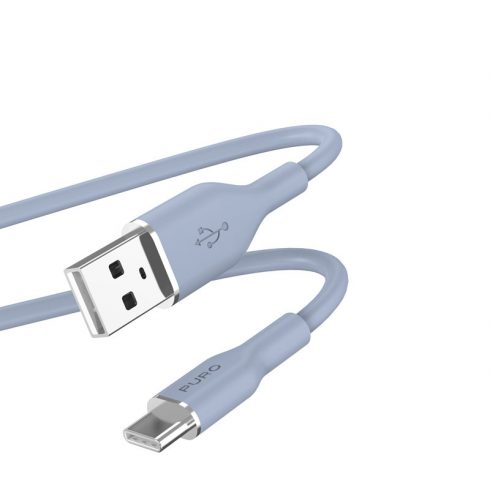 PURO ICON Soft Cable - Kabel USB-A do USB-C 1,5 m (pudrasto plava)