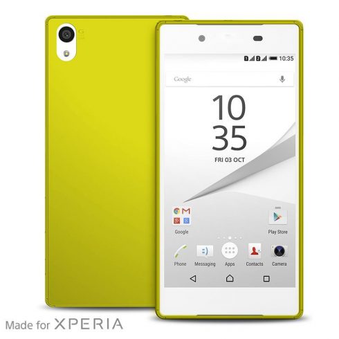 PURO Ultra Slim "0.3" Cover MFX - Set futrola + folija za ekran Sony Xperia Z5 (limeta zelena)