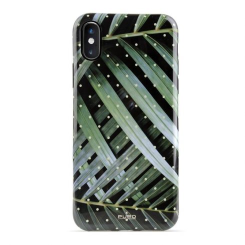 PURO Glam Tropical Leaves - maska ​​za iPhone Xs Max (Brilliant Leaves)