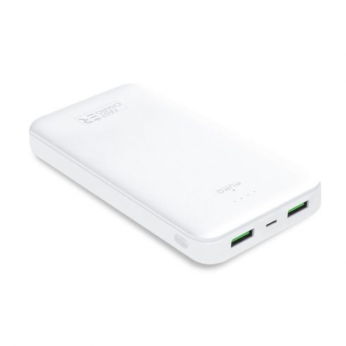 PURO White Fast Charger Power Bank - Power bank za pametne telefone i tablete 20000 mAh, 2xUSB-A + 1xUSB-C (bijeli)