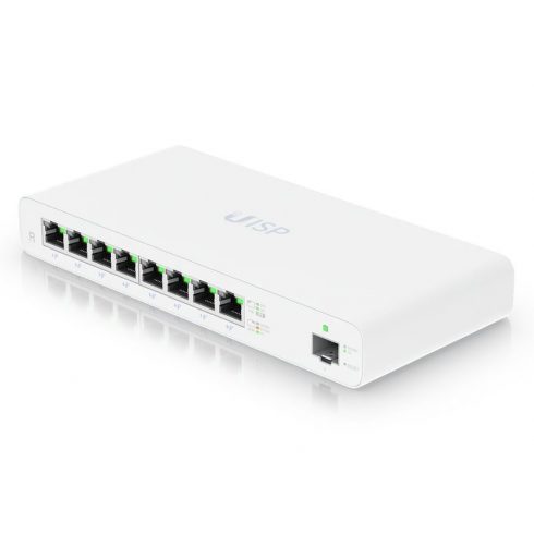 Ubiquiti UISP usmjerivač - 8x GbE, 1x SFP, bez ventilatora, 8x PoE Out 27V (PoE budžet 110W)