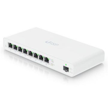   Ubiquiti UISP Switch - 8x GbE, 1x SFP, bez ventilatora, 8x PoE Out 27V (PoE budžet 110 W)