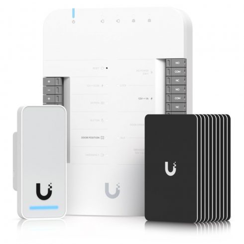 Ubiquiti UniFi Access G2 Starter Kit - Set, 1x hub, 1x G2 čitač, 10x pristupna kartica