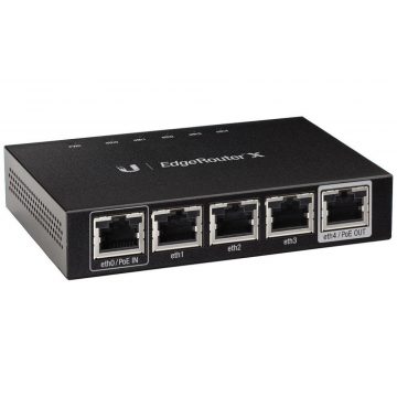   Ubiquiti EdgeRouter X - 5x GbE priključak, 1x PoE ulaz 24V, 1x PoE izlaz 24V