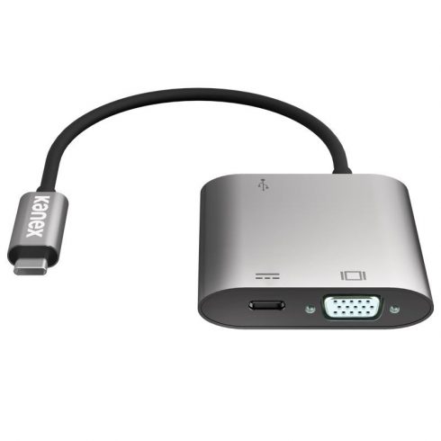 Kanex USB-C VGA adapter s napajanjem - USB 1,5 A, USB-C napajanje 60 W + VGA Full HD (anodizirani aluminij)