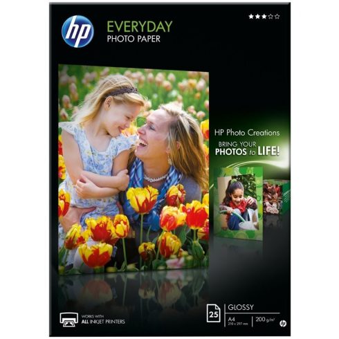 HP Everyday Glossy Photo Papir, 25 listova/A4/210 x 297 mm