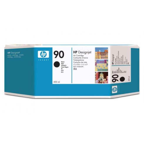 HP 90 Black DesignJet Ink Cartridge, 400 ml