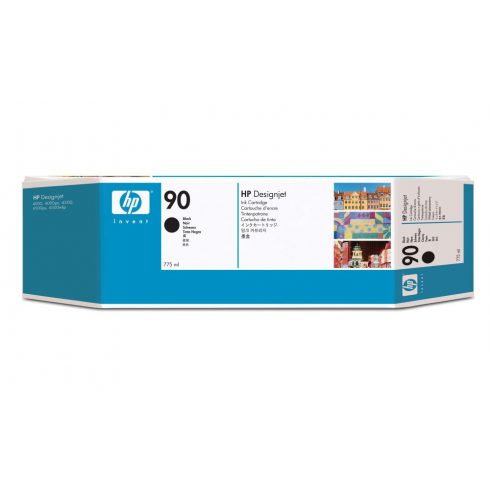 HP 90 Black DesignJet Ink Cartridge, 775 ml