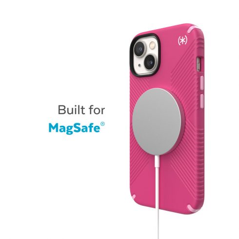 Speck Presidio2 Grip + MagSafe - Maska za iPhone 14 Plus sa MICROBAN premazom (Digitalpink / Blossompink / White)