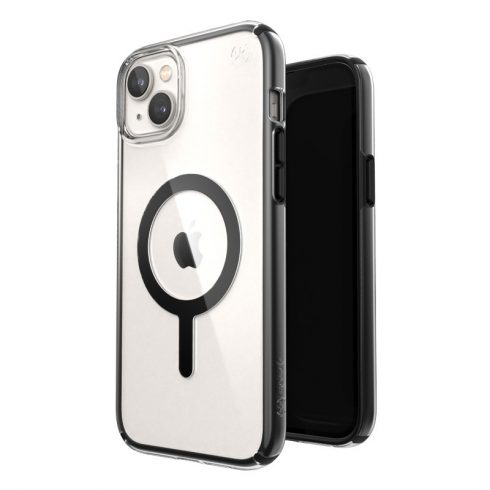 Speck Presidio Perfect-Clear with Impact Geometry + MagSafe - Futrola za iPhone 15 Plus / 14 Plus s MICROBAN premazom (Clear / Black)