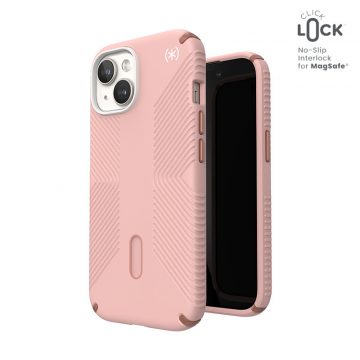   Speck Presidio2 Grip ClickLock & MagSafe - Futrola za iPhone 15 / iPhone 14 / iPhone 13 (Dahlia Pink/Rose Copper)