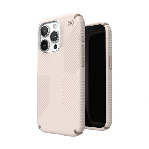 Speck Presidio2 Grip - futrola za iPhone 15 Pro (izbijeljena kost / Heirloom zlatna / lješnjako smeđa)