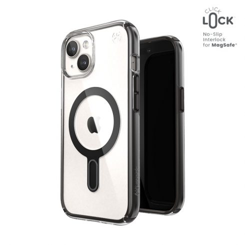 Speck Presidio Perfect-Clear ClickLock & Magsafe - Futrola za iPhone 15 / iPhone 14 / iPhone 13 (prozirna / matirana crna / škriljasto siva)