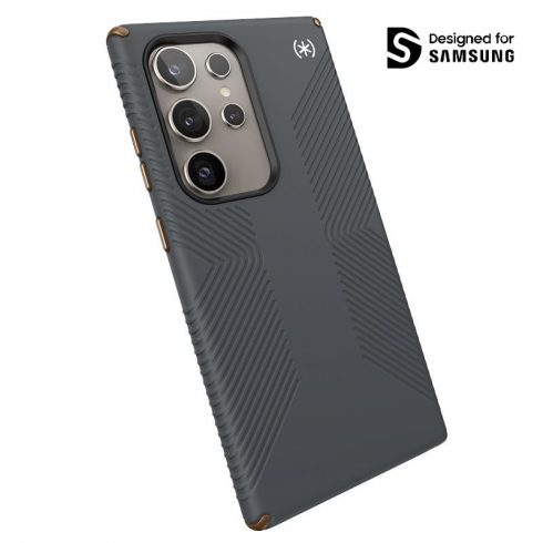 Speck Presidio2 Grip - Samsung Galaxy S24 Ultra Case (Charcoal Gray / Cool Bronze)