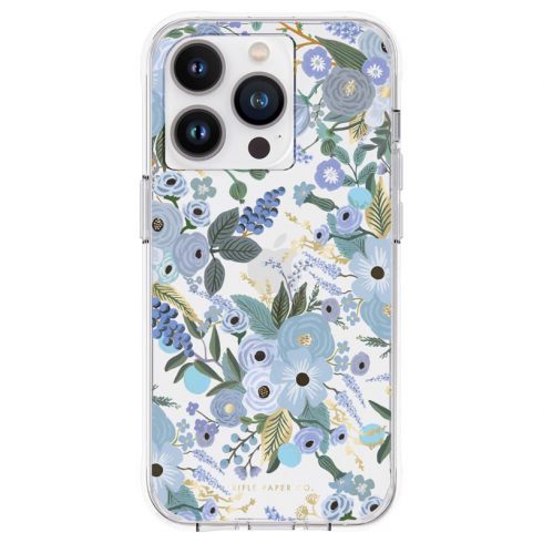 Rifle Paper Clear - Futrola za iPhone 14 Pro (Garden Party Blue)