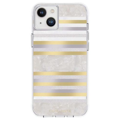 Case-Mate Pearl Stripes MagSafe - Maska ukrašena sedefom za iPhone 14 Plus (Pearl Stripes)