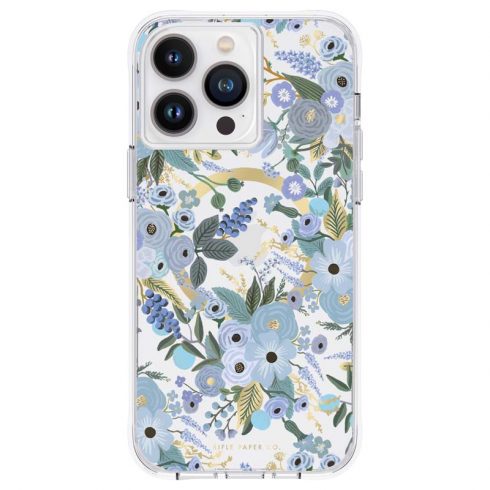 Rifle Paper Clear MagSafe - Futrola za iPhone 14 Pro Max (Garden Party Blue)