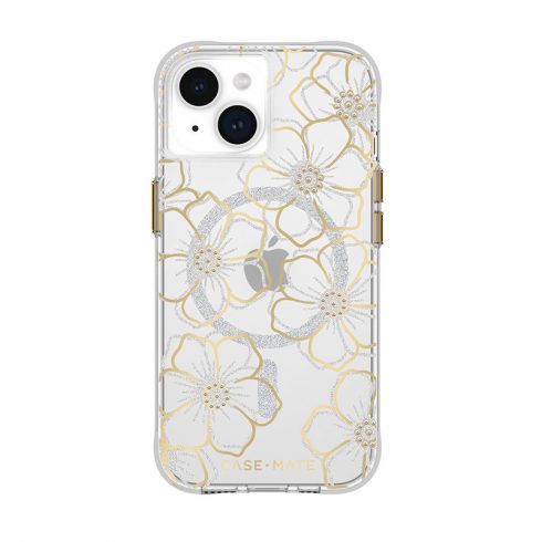 Case-Mate Floral Gems MagSafe - Maska za iPhone 15 / iPhone 14 / iPhone 13 (zlatna)