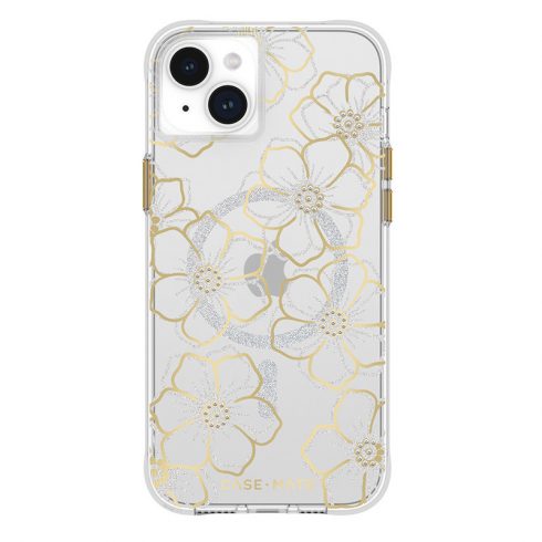 Case-Mate Floral Gems MagSafe - futrola za iPhone 15 Plus (zlatna)