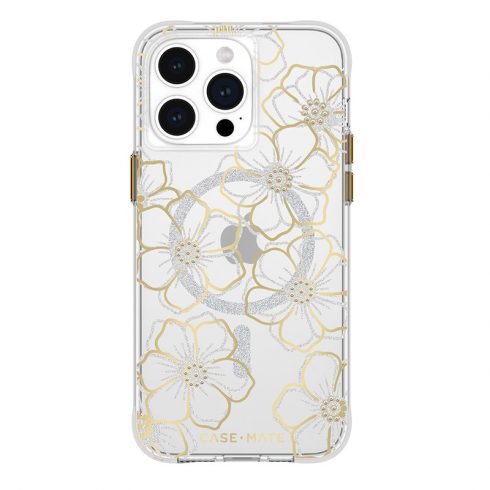 Case-Mate Floral Gems MagSafe - iPhone 15 Pro Max Case (zlatna)