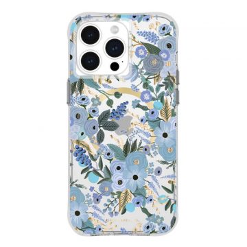   Rifle Paper Clear MagSafe - iPhone 15 Pro Max Case (Garden Party Blue)