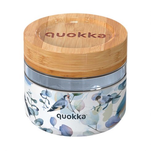 Quokka Deli Food Jar - Staklena posuda za hranu / kutija za ručak 500 ml (Blue Nature)