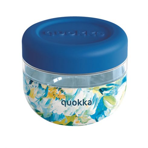 Quokka Bubble Food Jar - Plastična posuda za hranu / kutija za ručak 500 ml (plavi božuri)