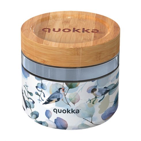 Quokka Deli Food Jar - Staklena posuda za hranu / kutija za ručak 820 ml (Blue Nature)