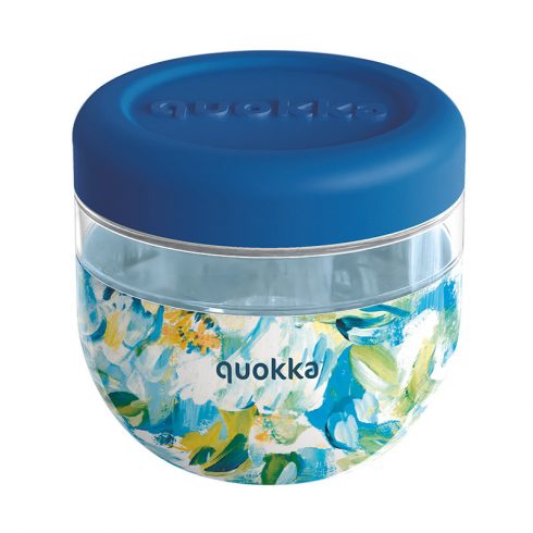 Quokka Bubble Food Jar - Plastična posuda za hranu / kutija za ručak 770 ml (plavi božuri)