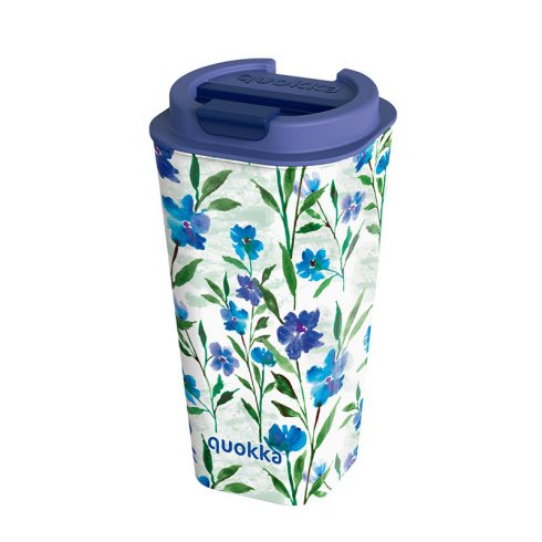 Quokka Vaso Cafe Doble Pared - Plastična šalica s dvostrukim stijenkama 450 ml (Ditsy Bloom)