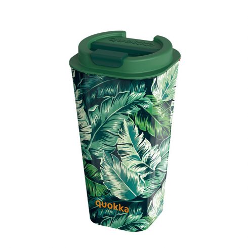 Quokka Vaso Cafe Doble Pared - Plastična šalica s dvostrukim stijenkama 450 ml (Jungle)