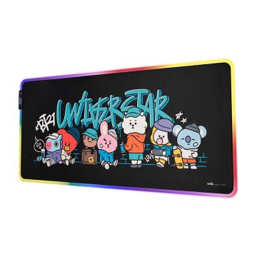   BT21 - Podloga za igranje/stol XXL s LED osvjetljenjem (90 x 40 cm)