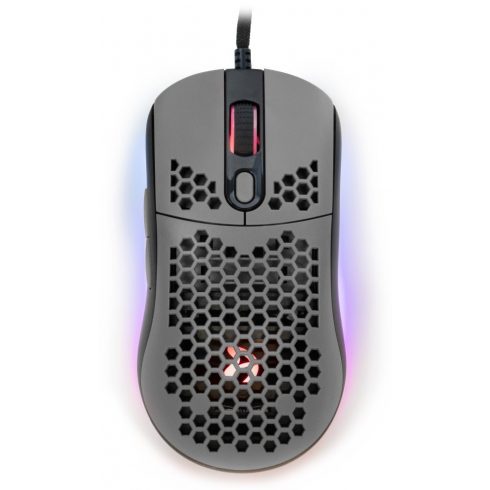 AROZZI gaming miš FAVO Ultra Light Black-Grey/ žičan/ 16.000 dpi/ USB/ 7 tipki/ RGB/ crno-siv