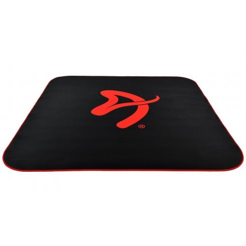 AROZZI Zona Quattro Black Red/ zaštitna podna prostirka/ 116 x 116 cm/ crna s crvenim logom