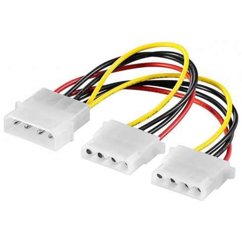 PremiumCord kabelski razdjelnik napajanja Molex na 2x Molex