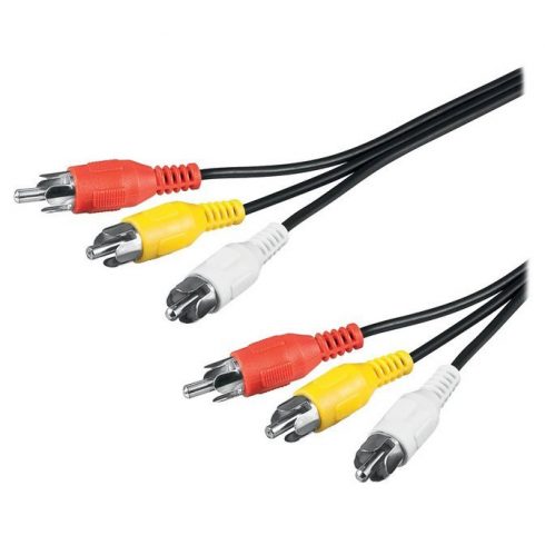 PremiumCord kabel 3x CINCH-3x CINCH M/M 2m