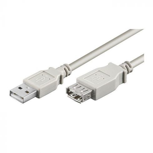 PremiumCord produžni kabel USB2.0 AA (AM/AF)/ 5m/ sivi