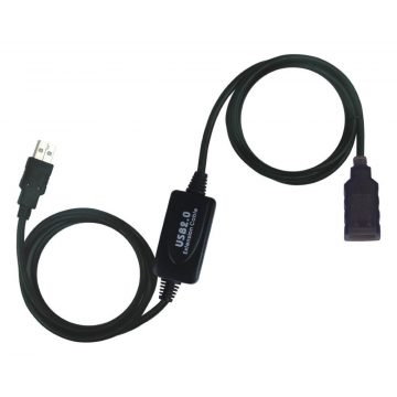   PremiumCord USB 2.0 repetitor i produžni kabel (A/MA/F)/ 10m/ crni