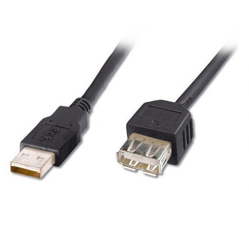 PremiumCord USB 2.0 AA 20cm produžni kabel (AM/AF), crni