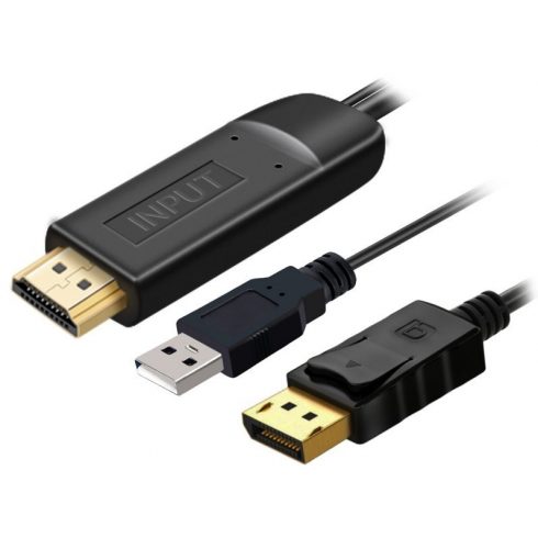 PremiumCord kabel HDMI 2.0 na DisplayPort 1.2 za rezoluciju 4K@60Hz, 2m