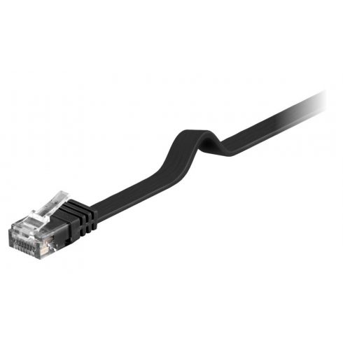 PremiumCord ravni patch kabel UTP RJ45-RJ45 CAT6 1m crni