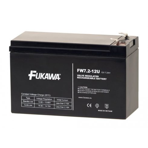 FUKAWA olovna baterija FW 7.2-12 F2U za UPS APC/ AEG/ EATON/ Powerware/ 12V/ 7.2 Ah/ životni vijek 5 godina/ Faston F2-6.3mm