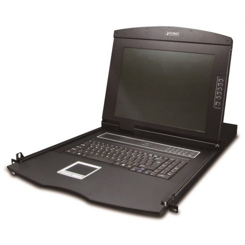 Planet IKVM-210-08M, KVM konzola sa IP pristupom, LCD 17", kontrola 8x PC, PS2/USB, 1U/19"