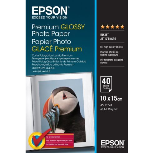 EPSON foto papir C13S042153/ 10x15 / Premium Glossy/ 40 kom