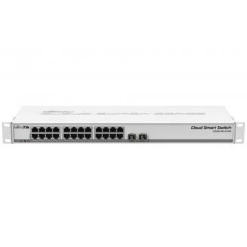   MikroTik Cloud Smart Switch CSS326, 24x Gbit LAN, 2x Gbit SFP port