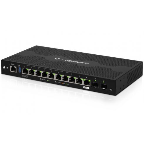 Ubiquiti EdgeRouter 12 - 10x Gbit RJ45 port, 2x SFP port, 1x PoE In, 1x PoE Out 24V